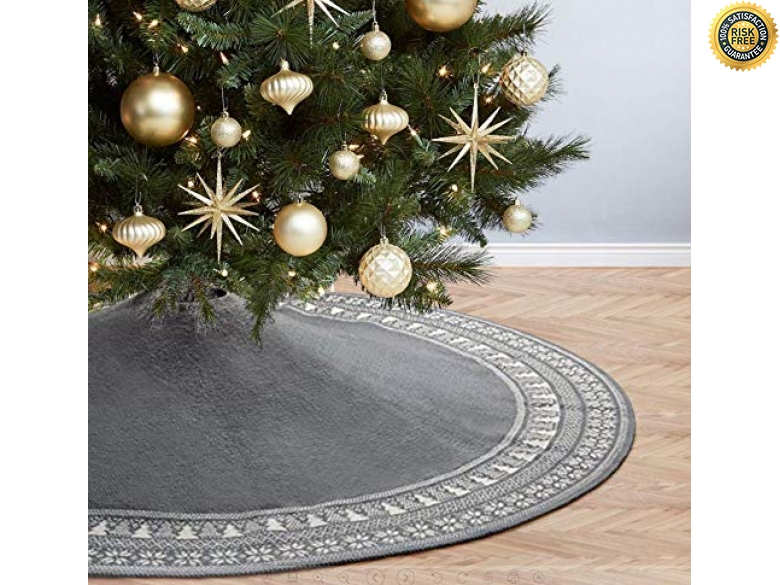 Produktbild von Navaris Christbaumschmuck, Weihnachtsbaumdecke Baumrock Rund - Unterlage Weihnachtsbaum Ständer